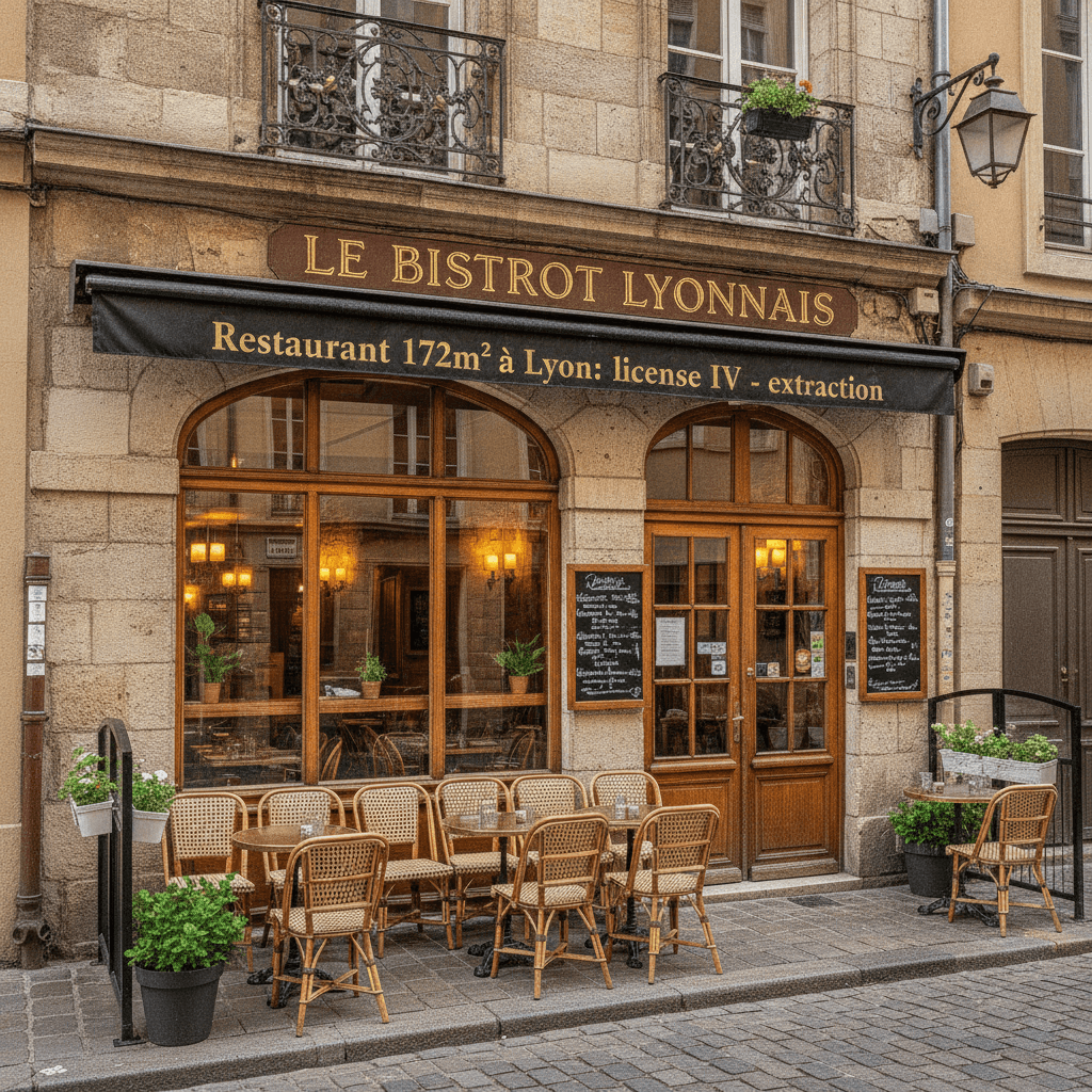 Restaurant 172m² à Lyon : licence IV - extraction