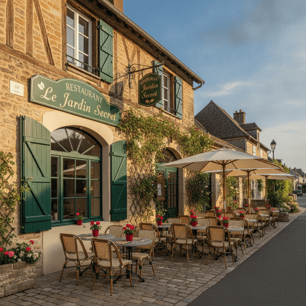 Restaurant à Saint-Ouen-Marchefroy : terrasse - licence IV - Image 1