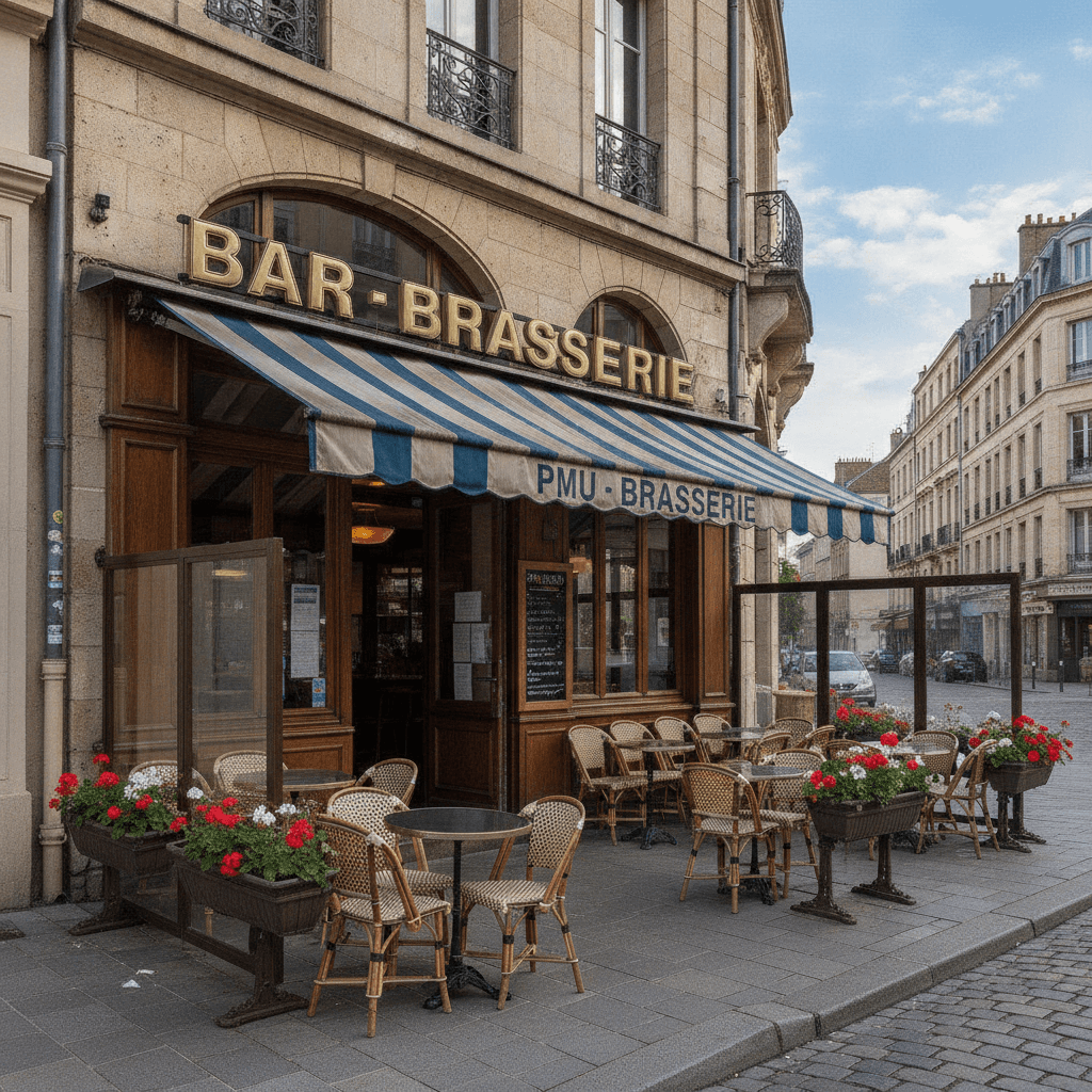Bar-brasserie 158m² à Reims : terrasse - licence IV