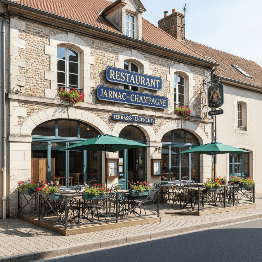 Restaurant 557m² à Jarnac-Champagne : terrasse - licence IV - Image 1