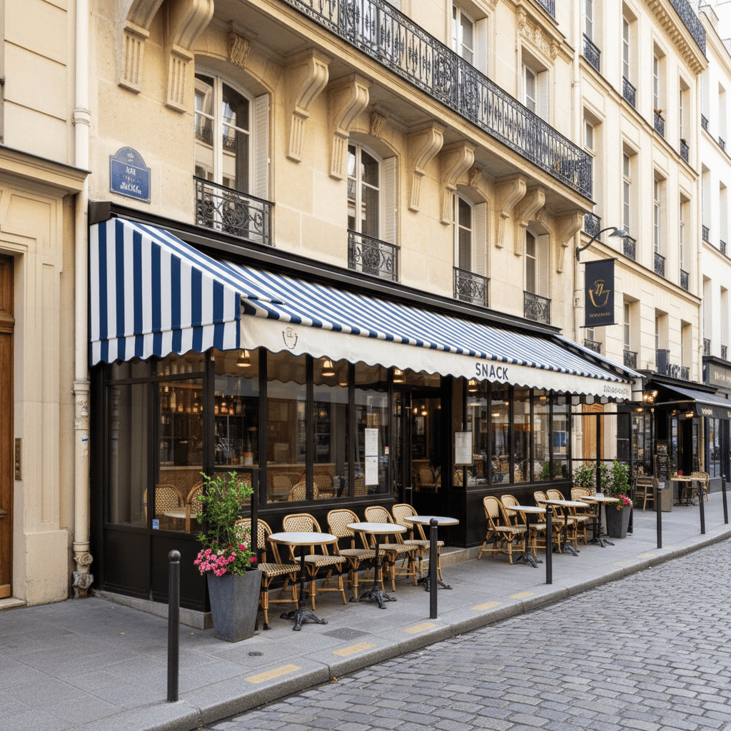 Snack 140m² à Paris : terrasse - licence IV