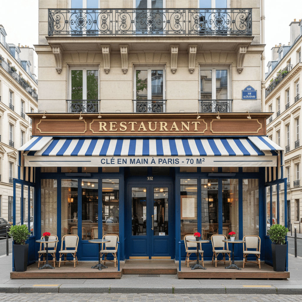 Restaurant clé en main à Paris - 70 m²