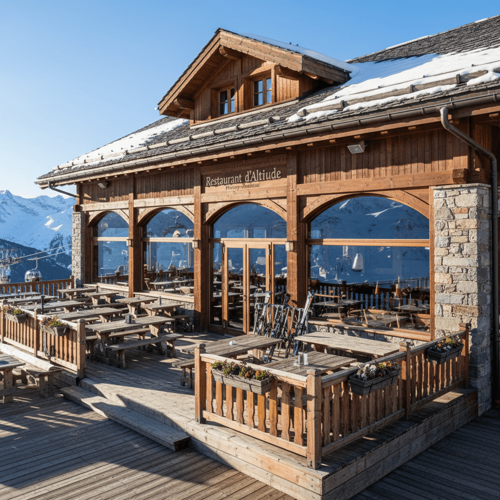 Restaurant à Peisey-Nancroix : terrasse - extraction - Image 1