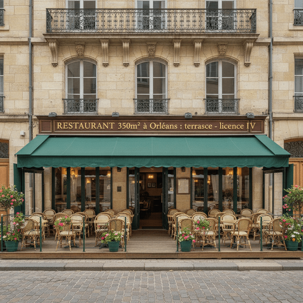 Restaurant 350m² à Orléans : terrasse - licence IV - Image 1