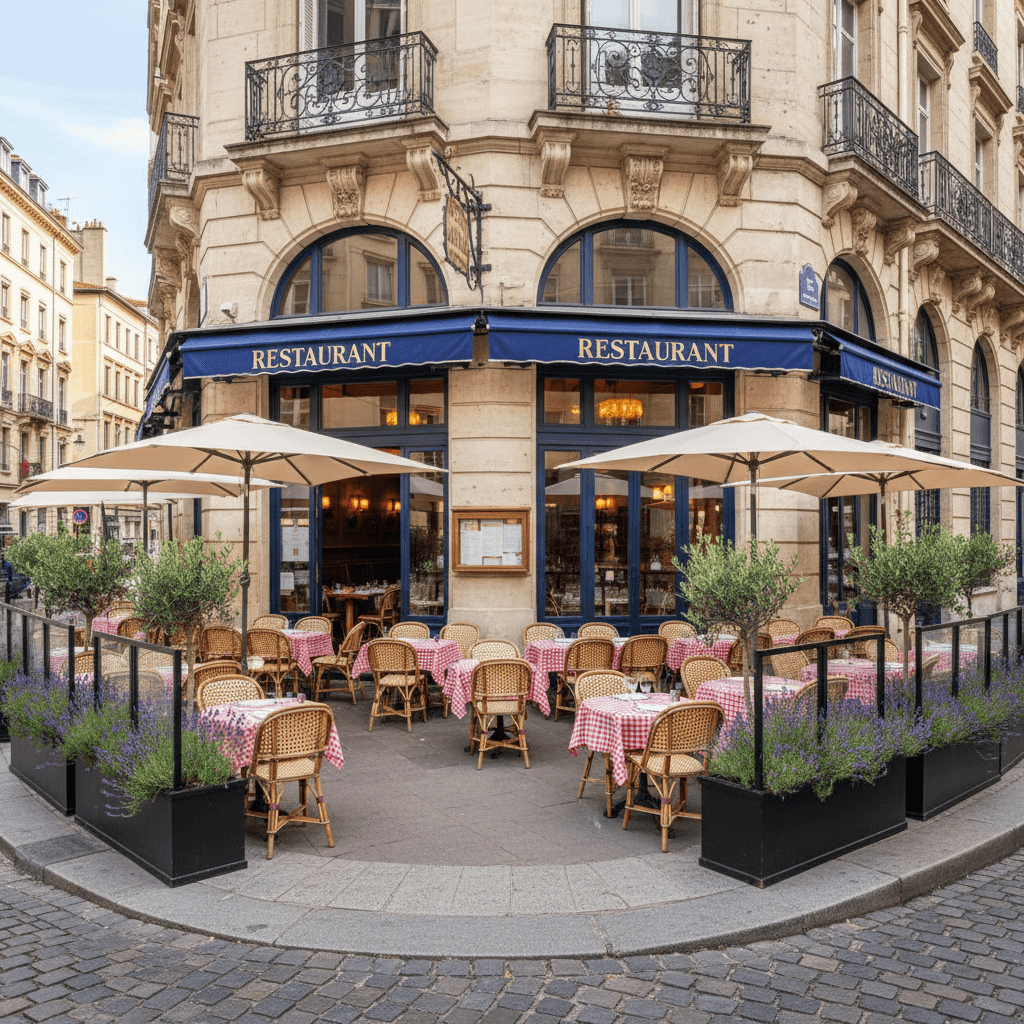 Restaurant 100m² à Lyon : terrasse - Image 1