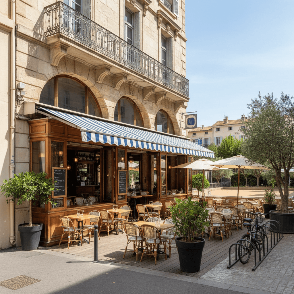 Bar-brasserie 540m² à Marseille : terrasse - licence IV