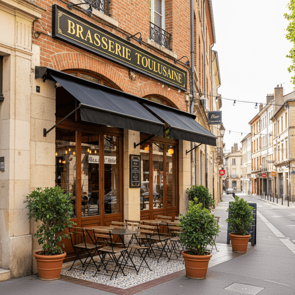 Bar-brasserie 120m² à Toulouse : terrasse - licence IV