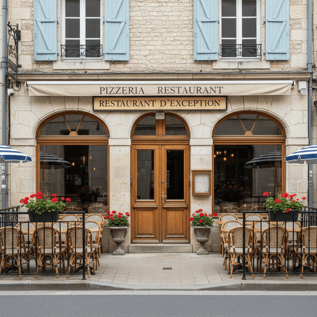Restaurant à Valognes : terrasse - extraction - Image 1