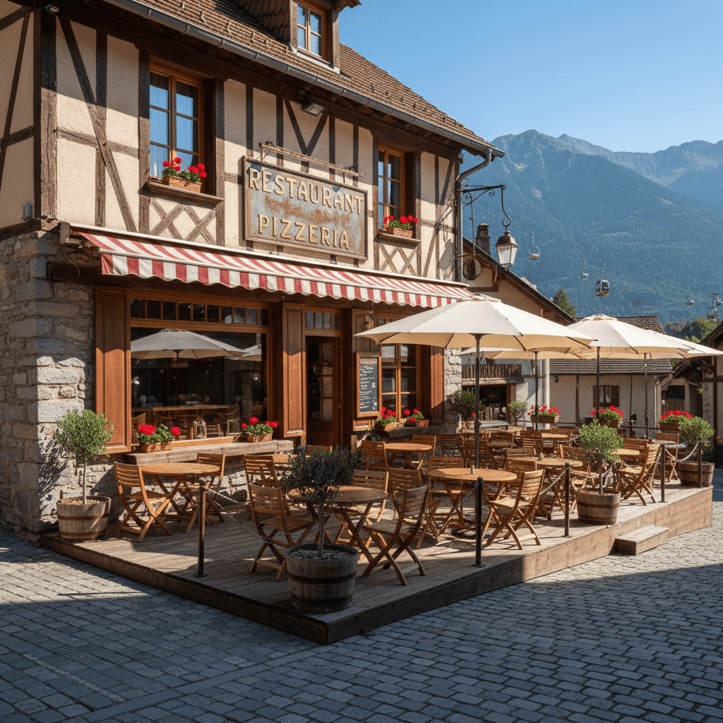 Restaurant à Montagnole : terrasse - licence IV - Image 1