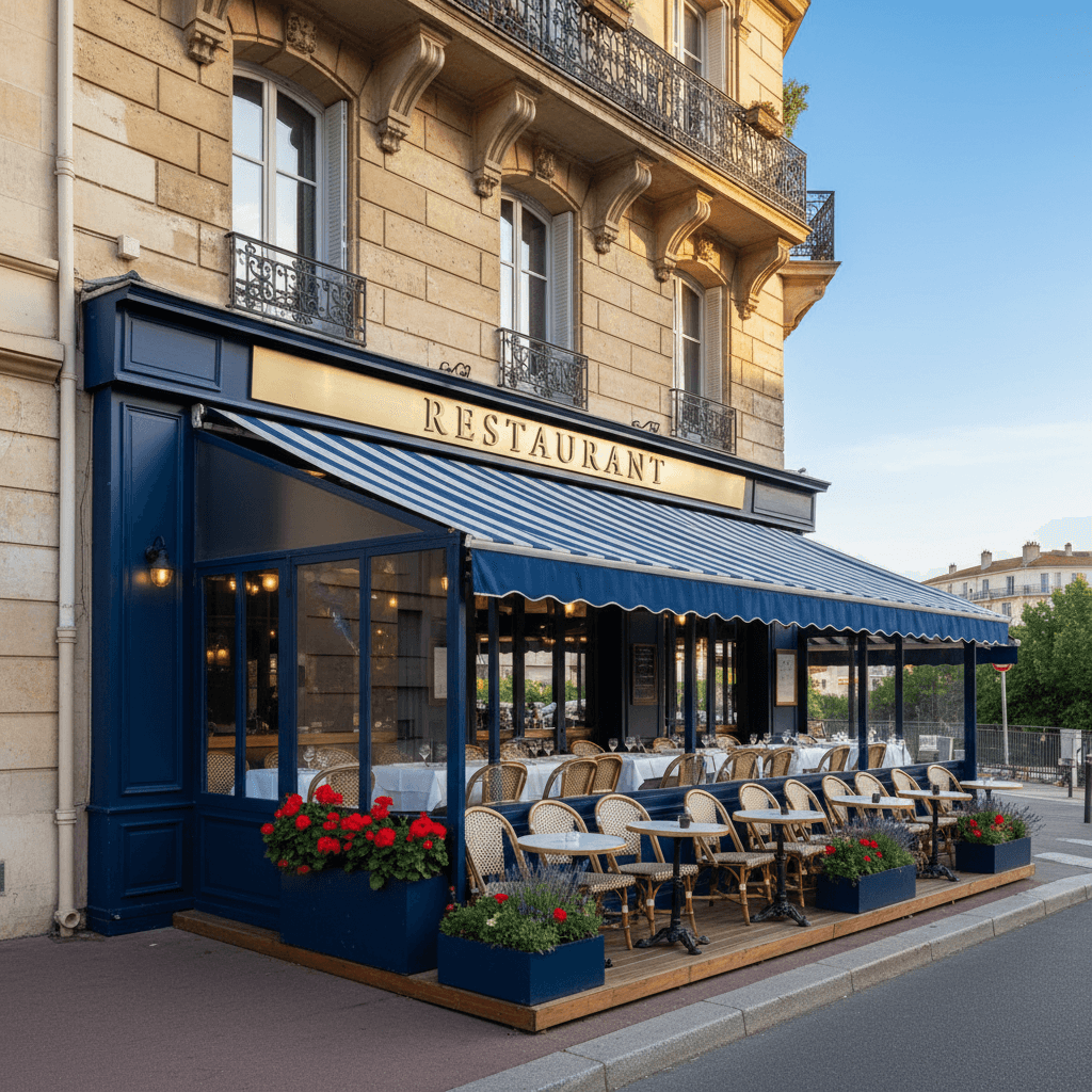 Restaurant à Cannes : terrasse - extraction - Image 1