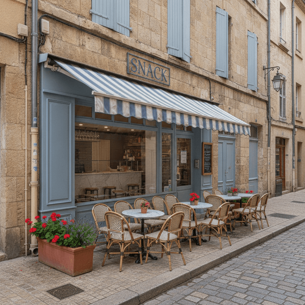 Snack 25m² à Montpellier : terrasse