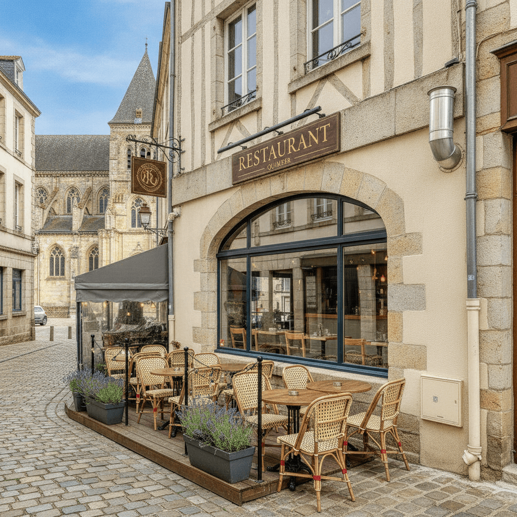Restaurant 150m² à Quimper : terrasse - extraction - Image 1