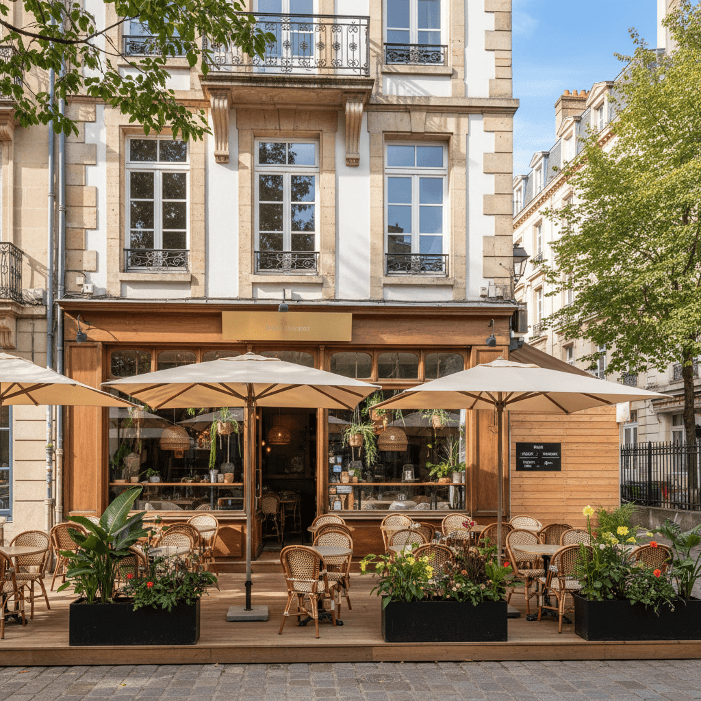 Restaurant 100m² à Nantes : terrasse - extraction