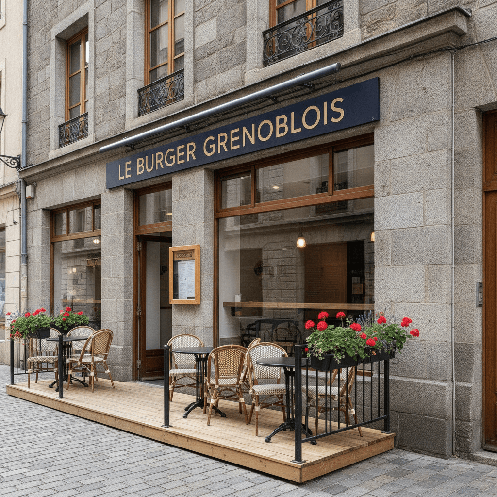 Fast-food 48m² à Grenoble : terrasse - licence IV