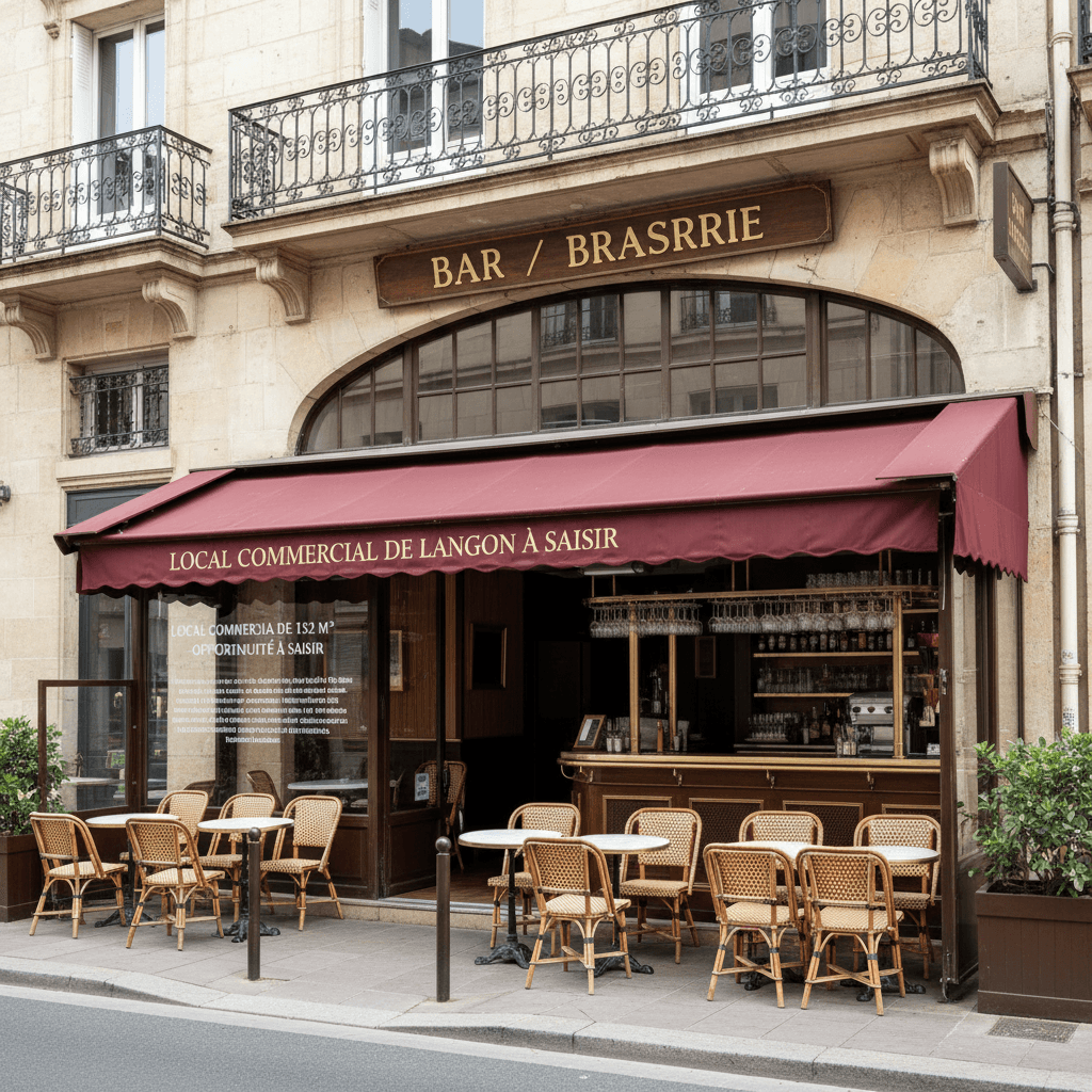 Bar-brasserie 132m² à Langon : terrasse - licence IV - Image 1