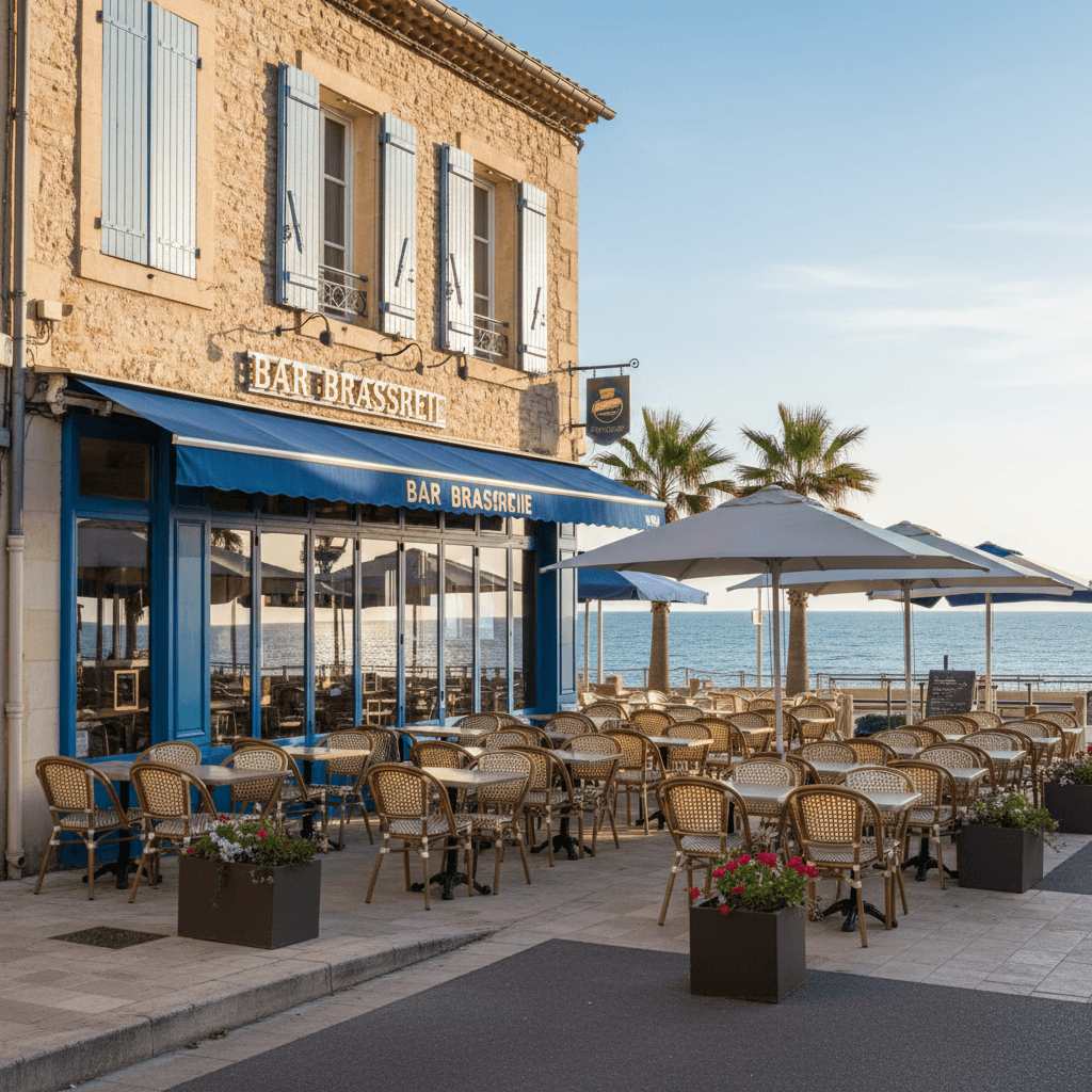 Bar-brasserie 86m² à Agde : terrasse - licence IV - Image 1