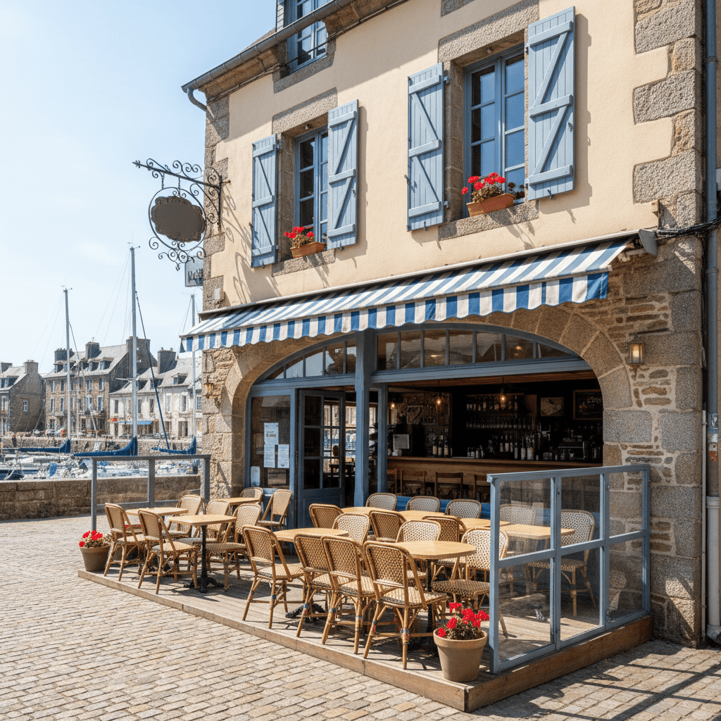 Bar-brasserie 82m² à La Roche-Bernard : terrasse - licence IV - Image 1