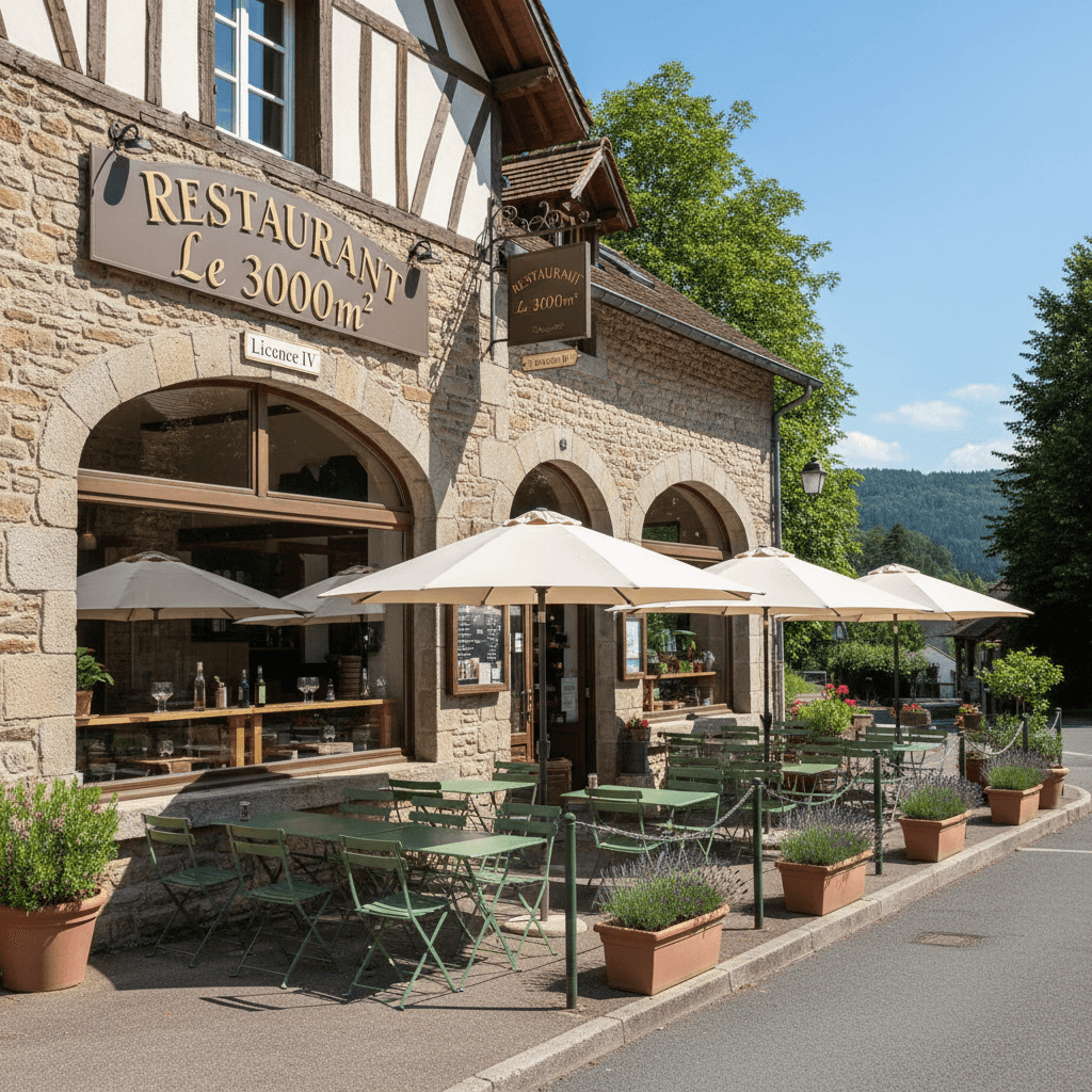 Restaurant 3000m² à Girmont-Val-D'Ajol : terrasse - licence IV - Image 1