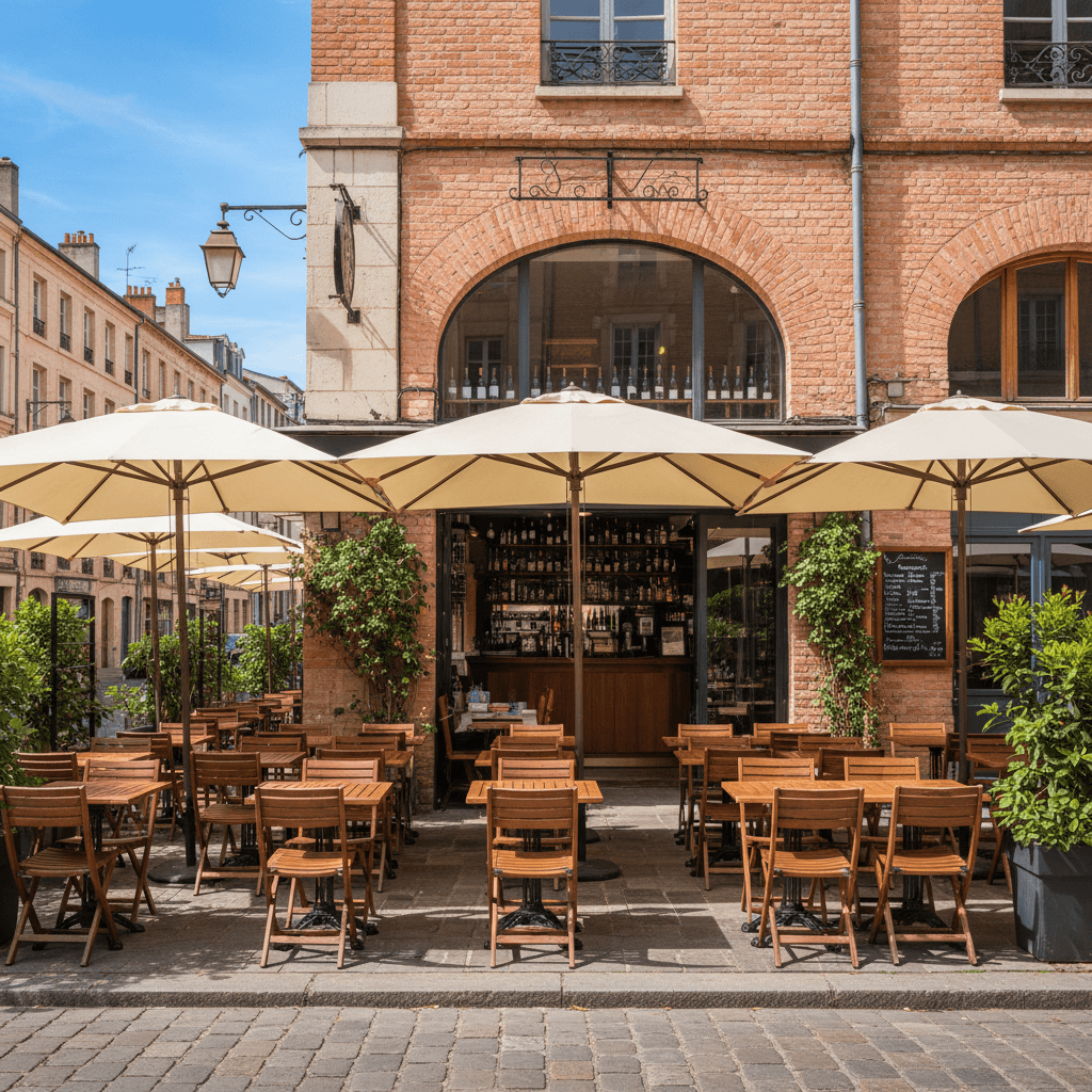 Bar-brasserie 108m² à Toulouse : terrasse - licence IV
