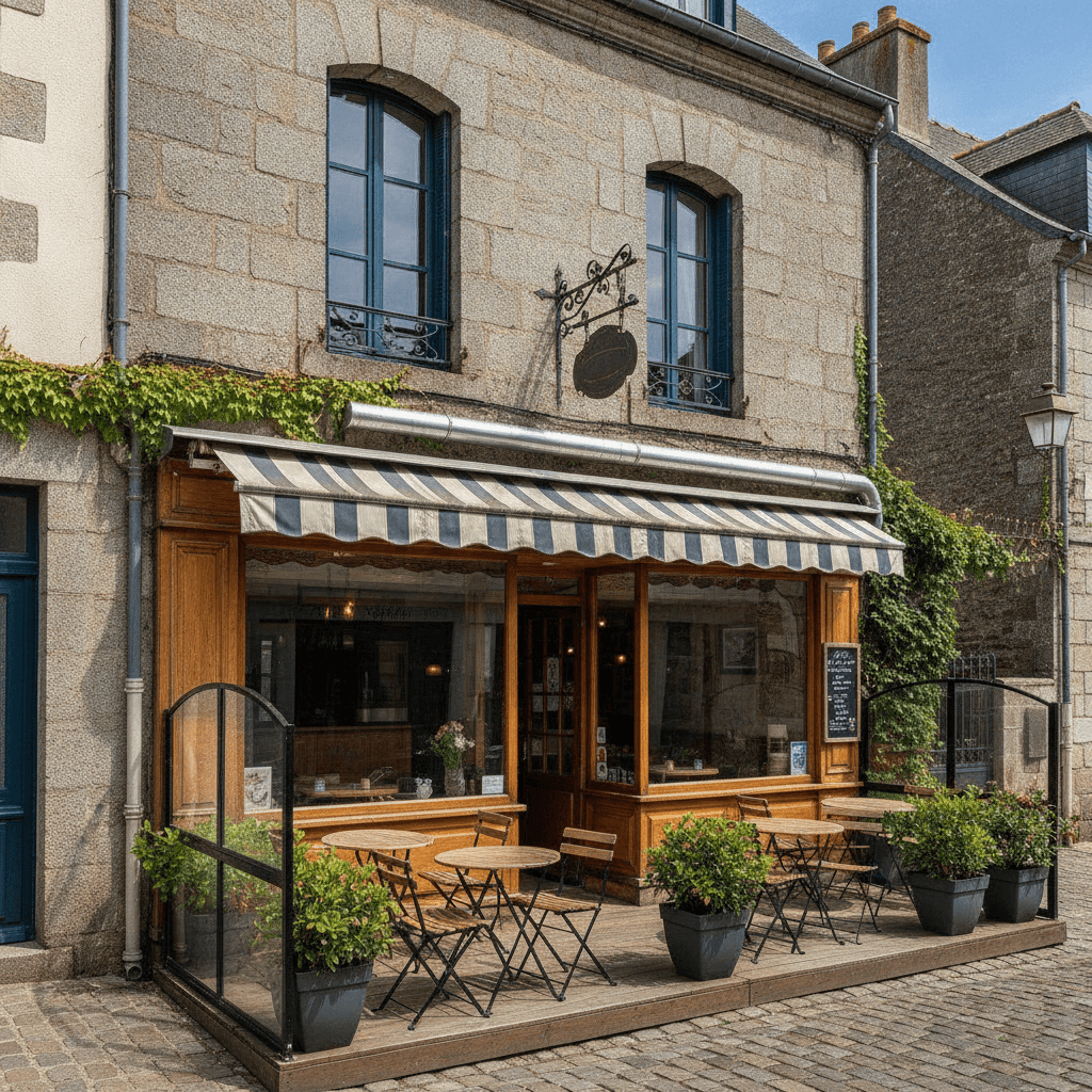 Restaurant à Vannes : terrasse - extraction