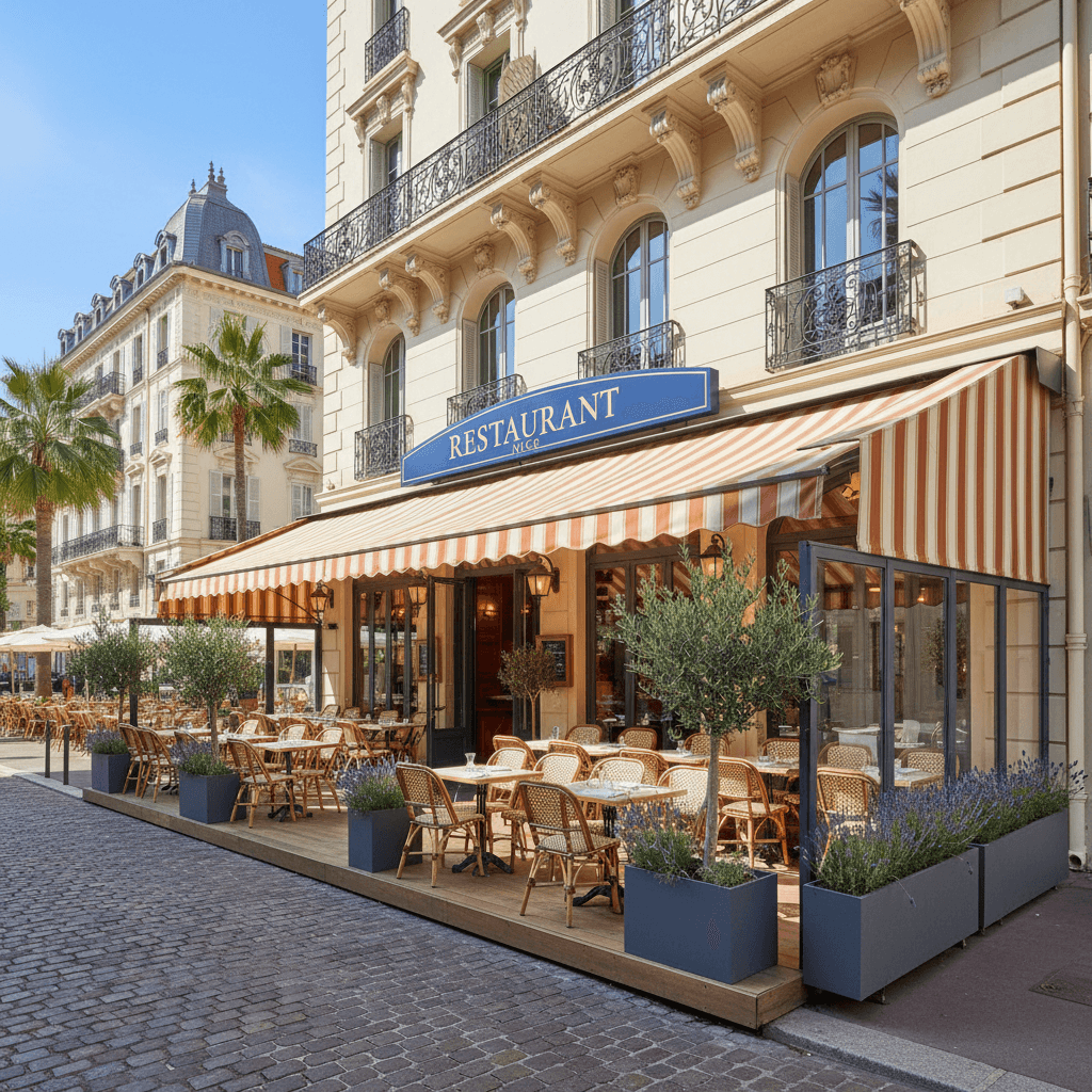 Restaurant 400m² à Nice : terrasse - licence IV