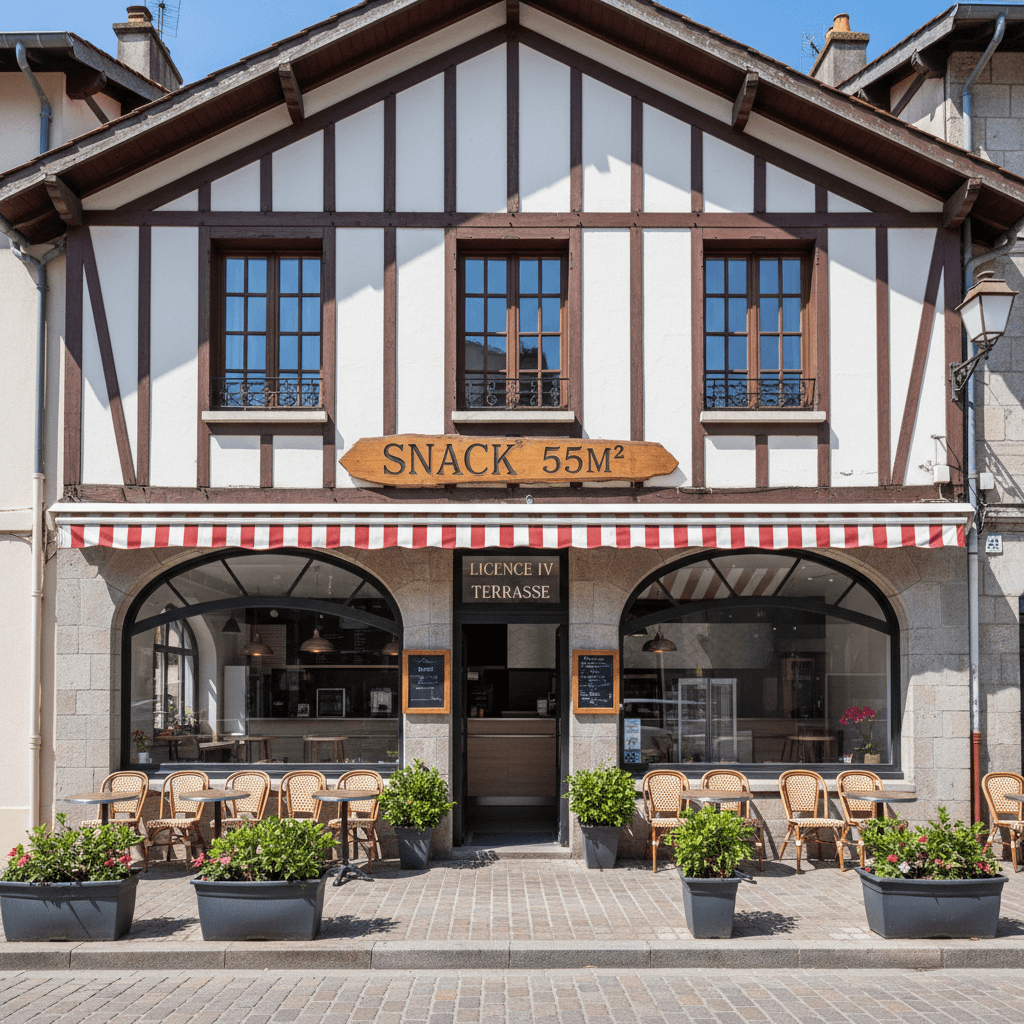 Snack 55m² à Saint-Jean-De-Luz : terrasse - licence IV