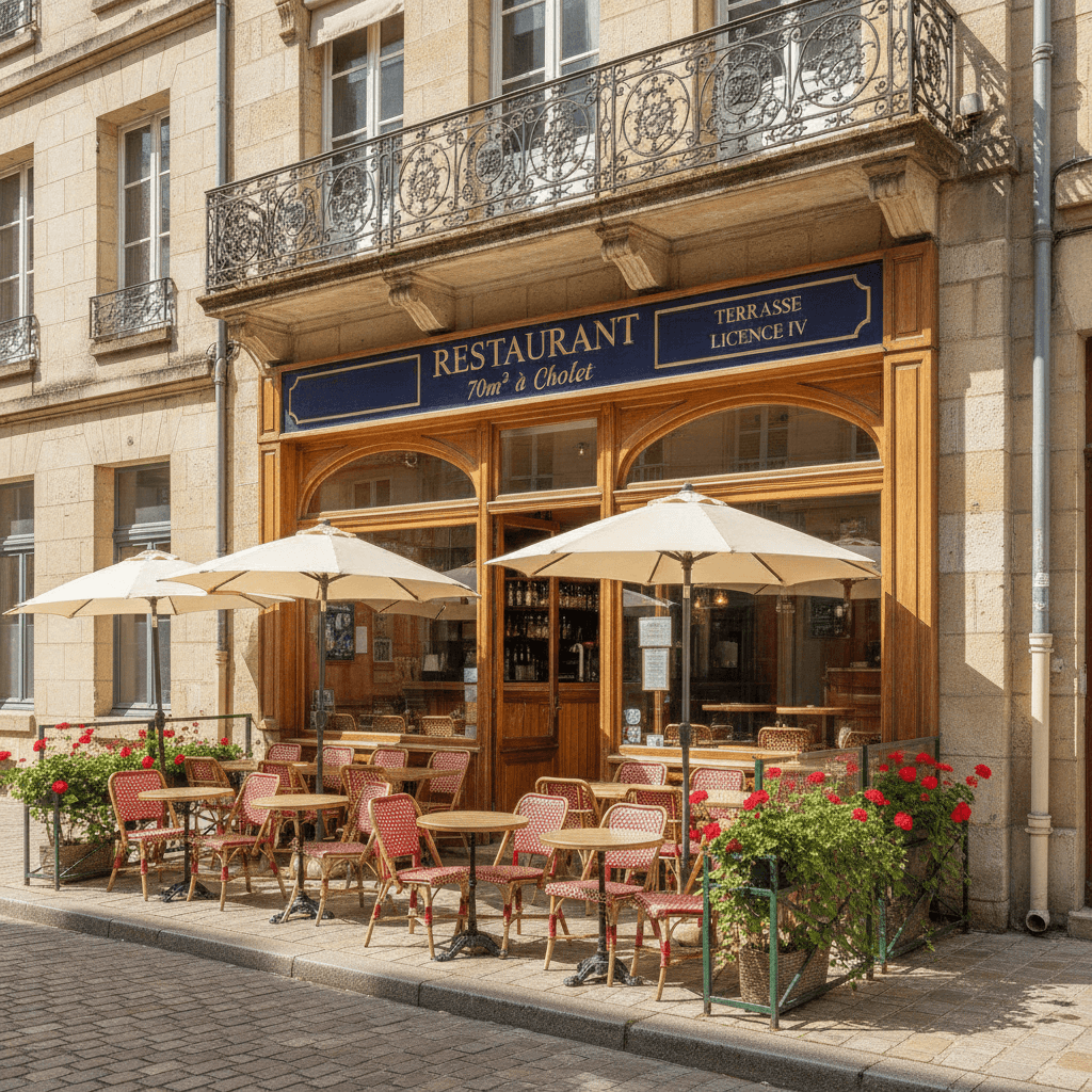Restaurant 70m² à Cholet : terrasse - licence IV - Image 1