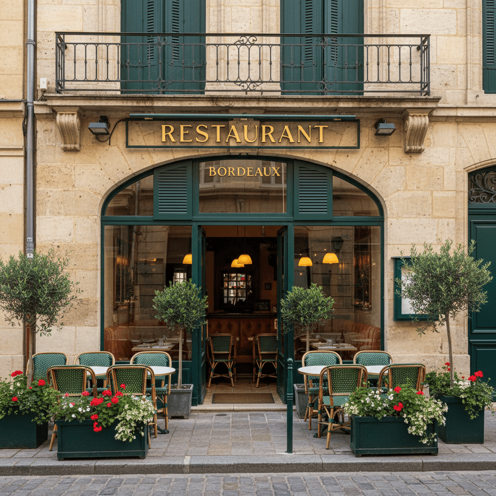Restaurant 111m² à Bordeaux : terrasse - licence IV