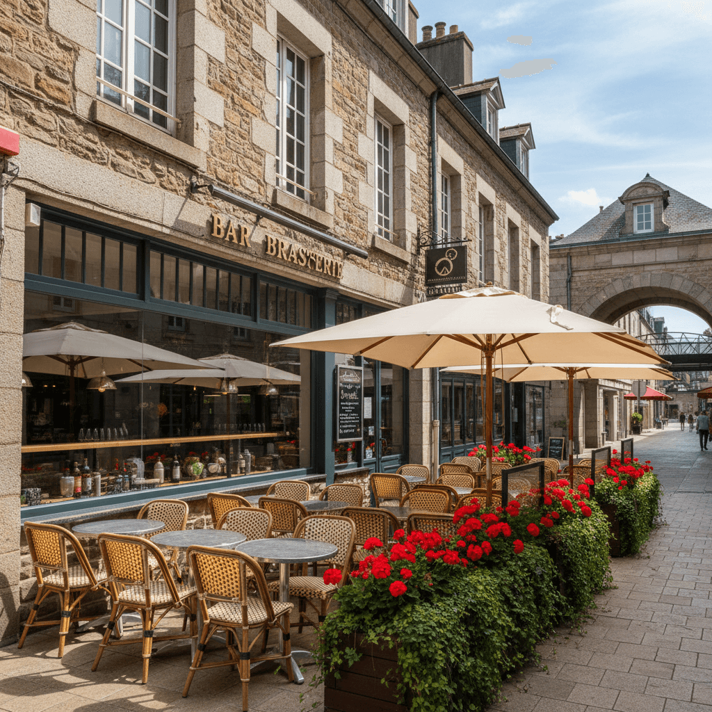 Bar-brasserie à Vannes : terrasse - licence IV - Image 1