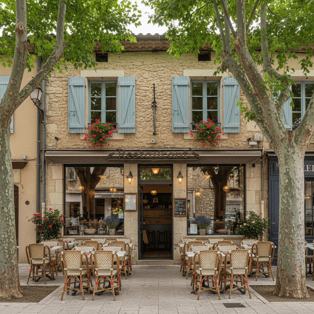 Restaurant à L'Isle-Sur-La-Sorgue : terrasse - licence IV - Image 1
