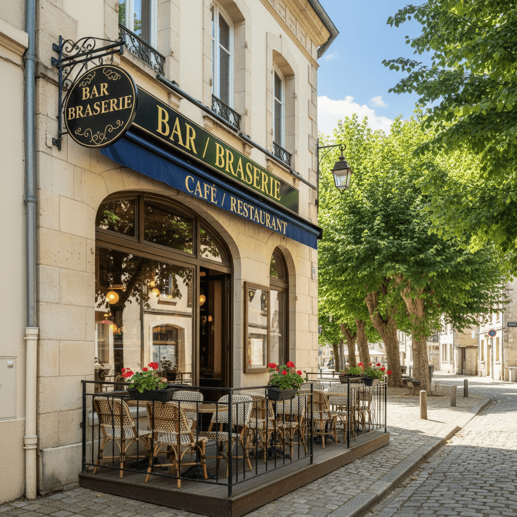 Bar-brasserie 330m² à They-Sous-Montfort : terrasse - licence IV - Image 1