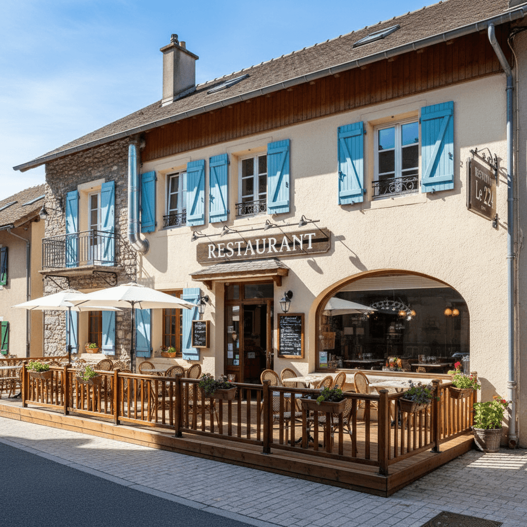 Restaurant 224m² à Andon : terrasse - extraction - Image 1