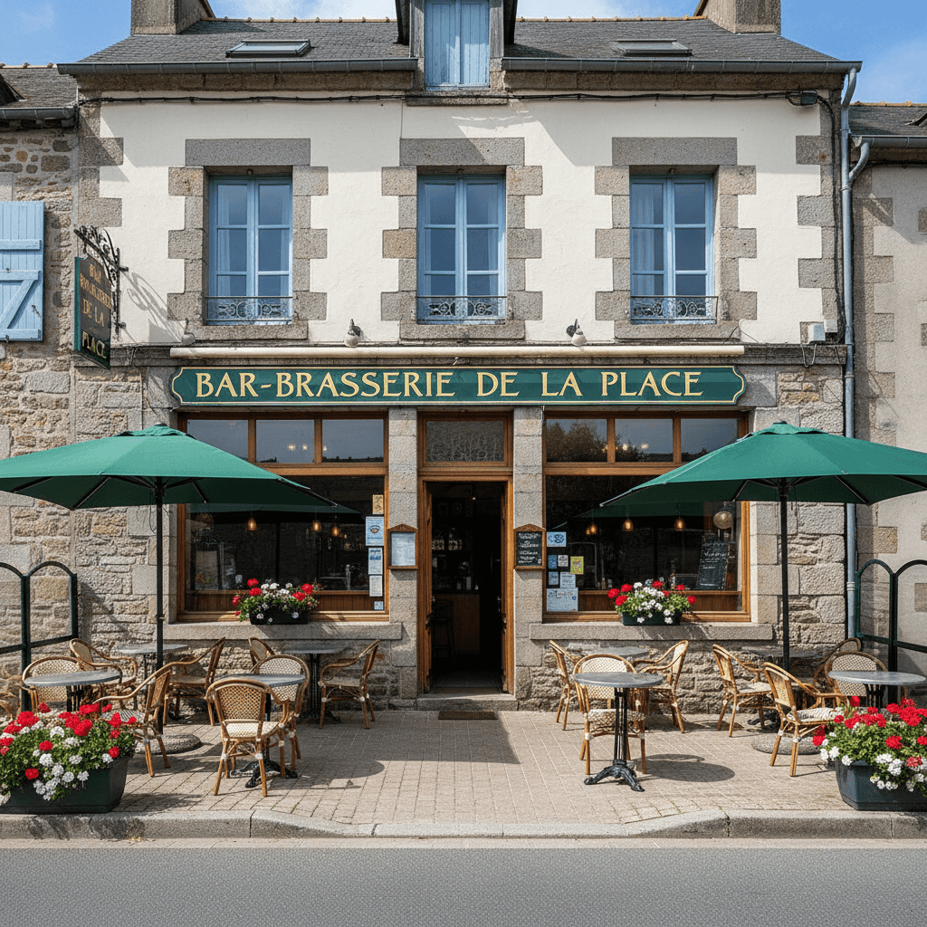 Bar-brasserie 622m² à Plusquellec : terrasse - licence IV - Image 1