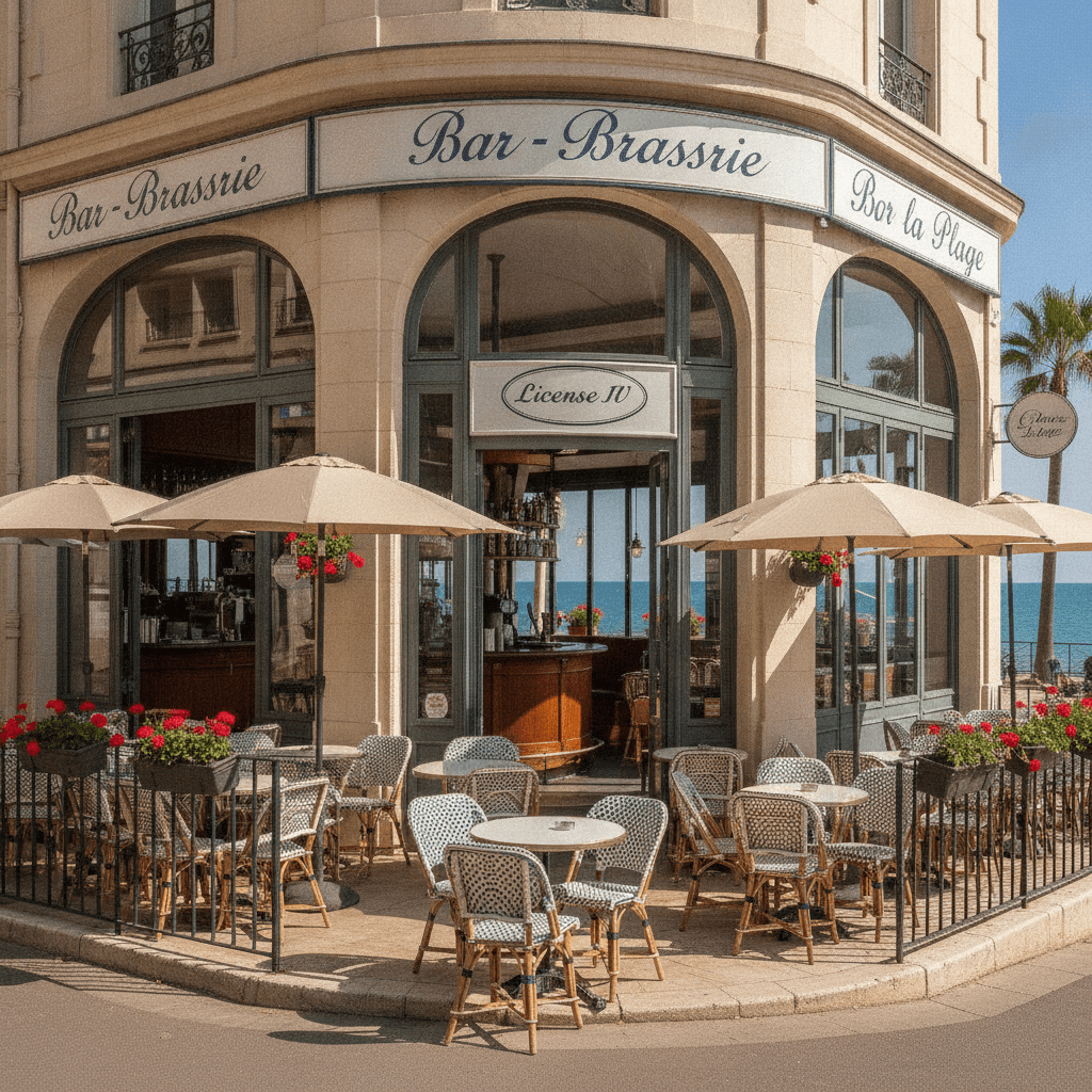 Bar-brasserie à Toulon : terrasse - licence IV