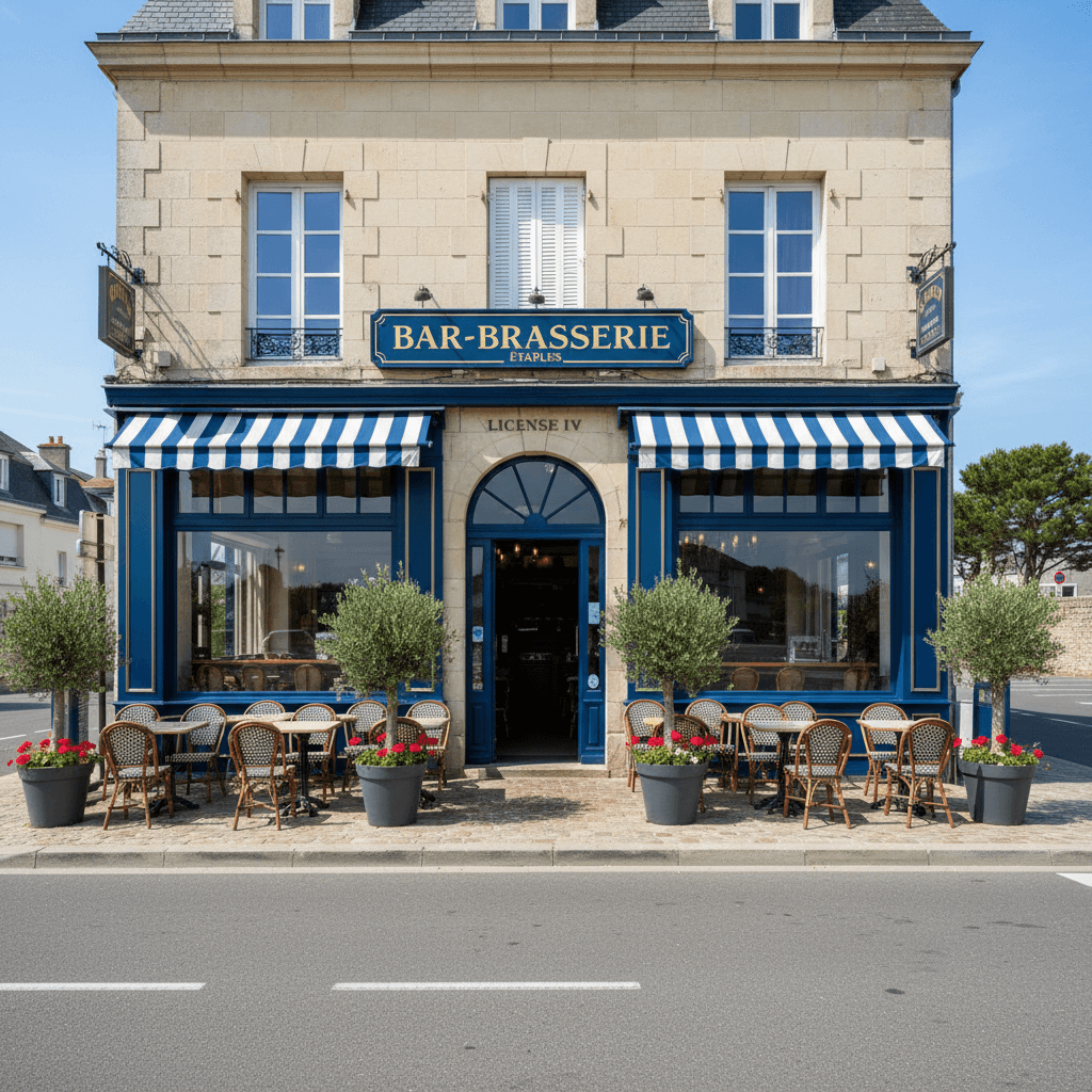 Bar-brasserie 160m² à Étaples : terrasse - licence IV - Image 1