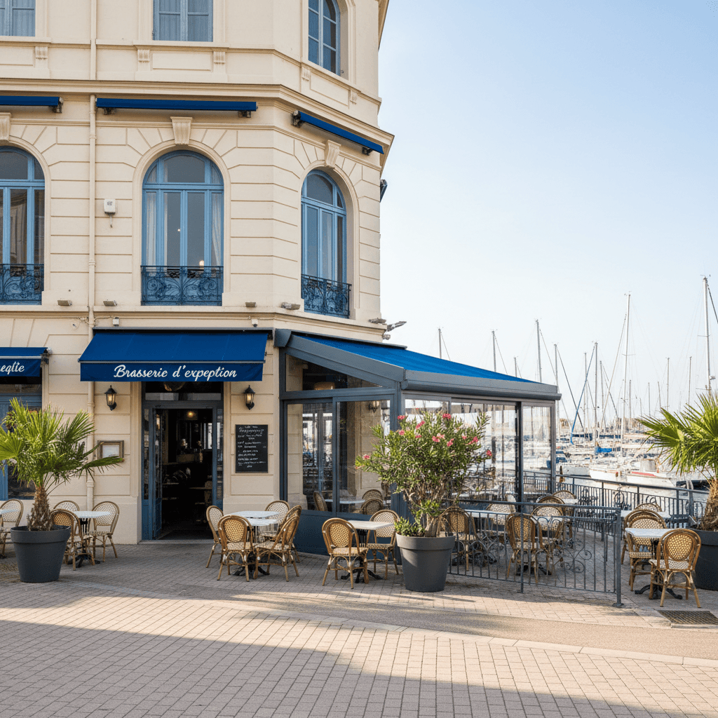Bar-brasserie 240m² à La Grande-Motte : terrasse - licence IV - Image 1