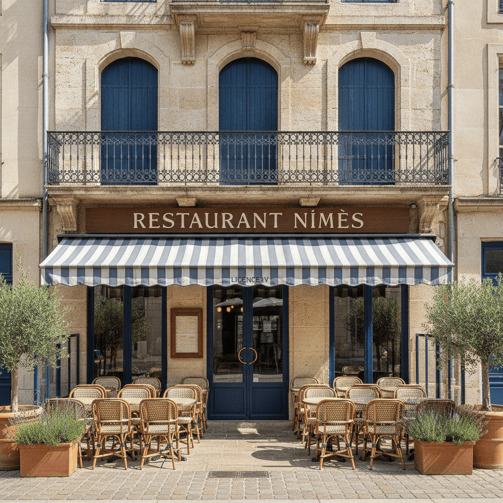 Restaurant à Nîmes : terrasse - licence IV - Image 1