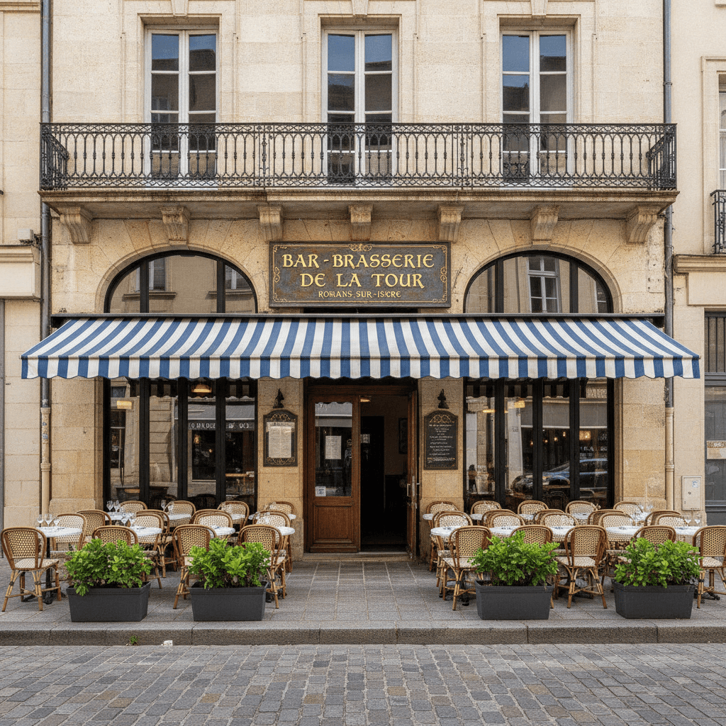 Bar-brasserie 120m² à Romans-Sur-Isère : terrasse - Image 1