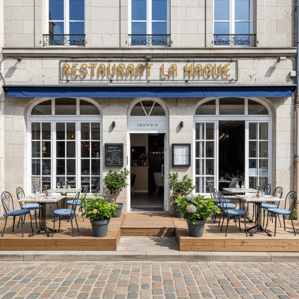 Restaurant à La Hague : terrasse - licence IV - Image 1