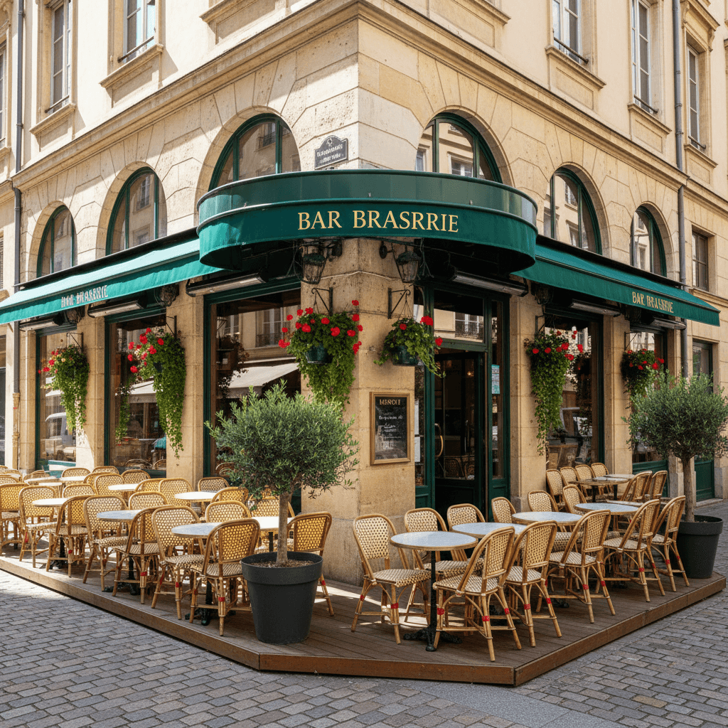Bar-brasserie à Lyon : terrasse - licence IV