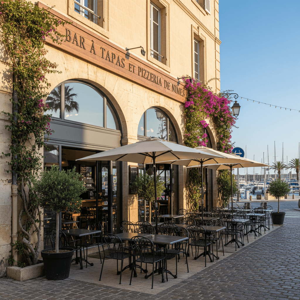 Bar-brasserie 280m² à Nîmes : terrasse - licence IV - Image 1