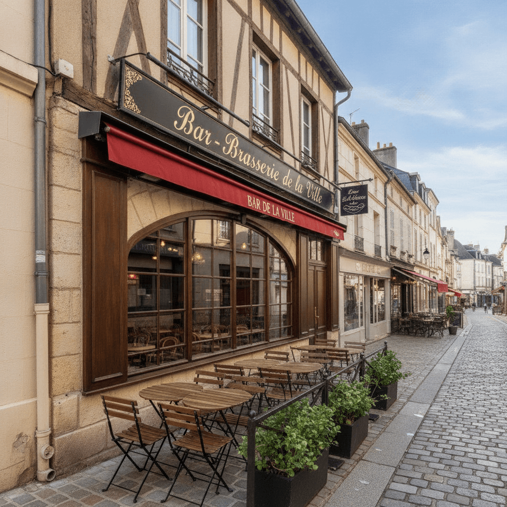 Bar-brasserie 196m² à La Ferté-Bernard : terrasse - licence IV - Image 1