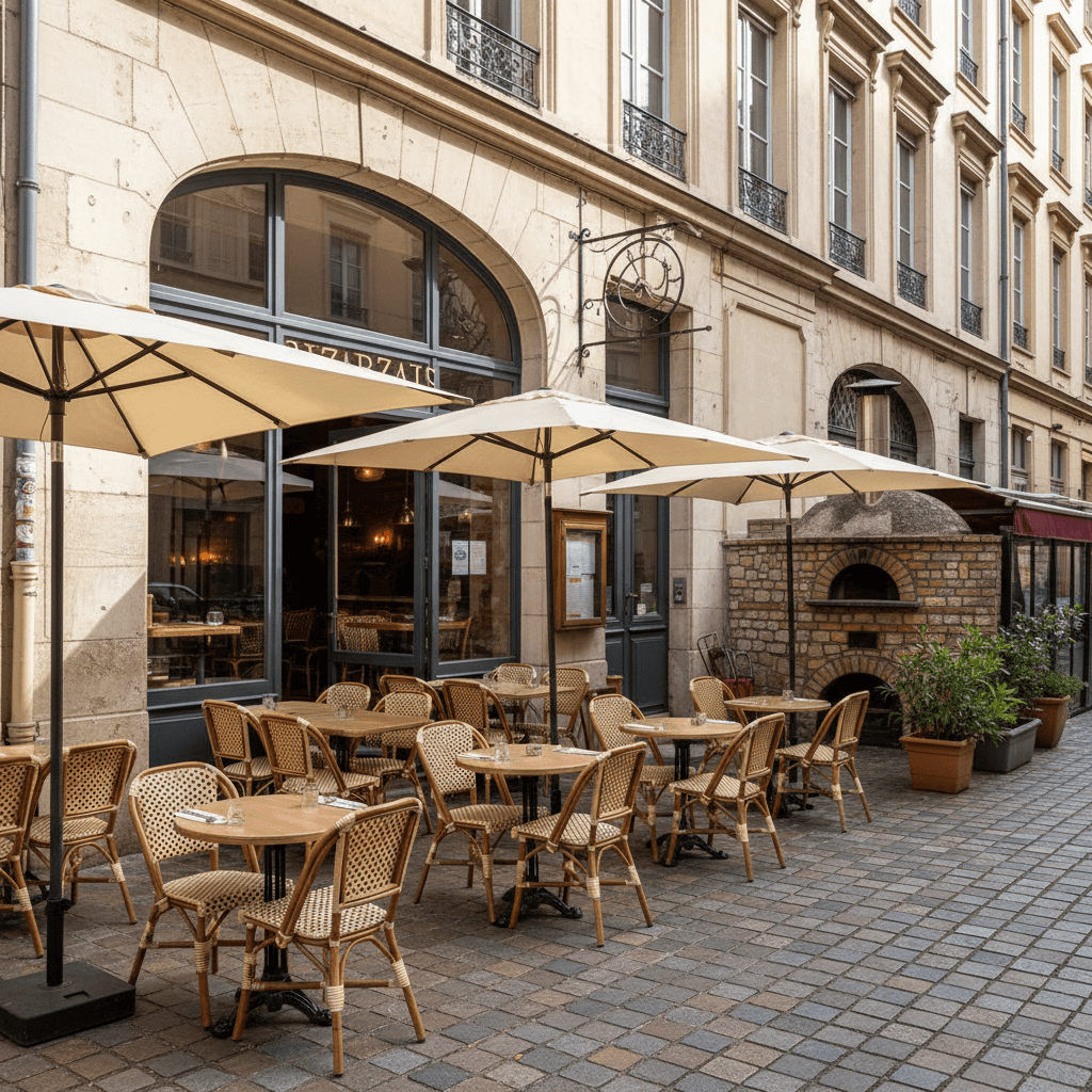 Restaurant 65m² à Lyon : terrasse - extraction - Image 1