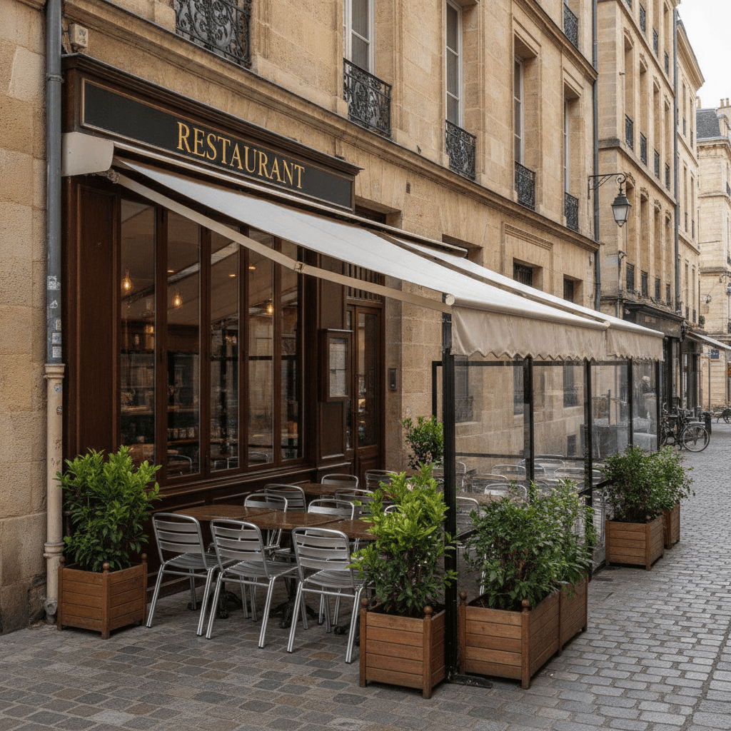 Restaurant 77m² à Bordeaux : terrasse - licence IV