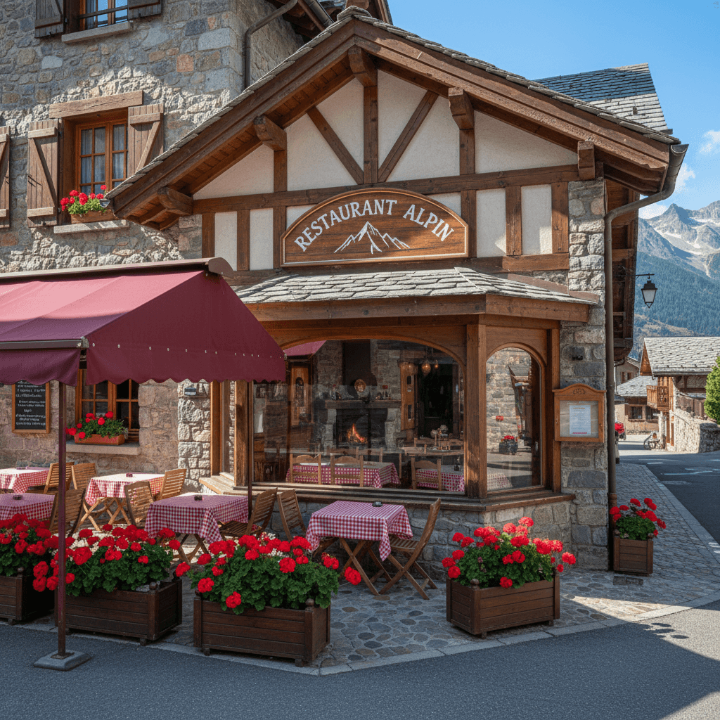 Restaurant 31m² à Aime-La-Plagne : terrasse - extraction - Image 1
