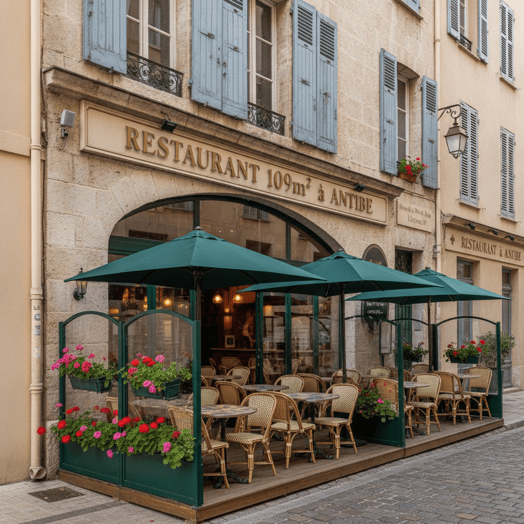 Restaurant 109m² à Antibes : terrasse - licence IV - Image 1