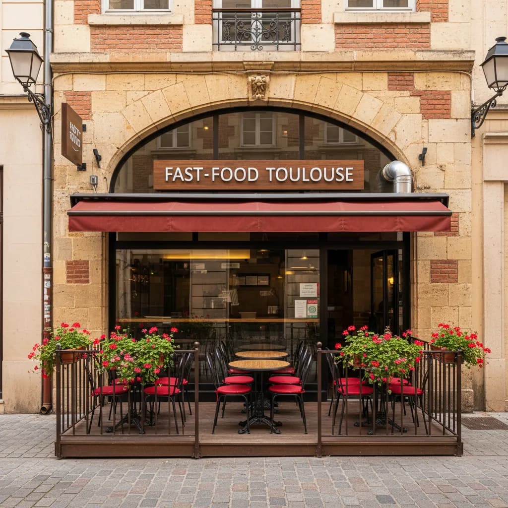 Fast-food 40m² à Toulouse : terrasse - extraction - Image 1