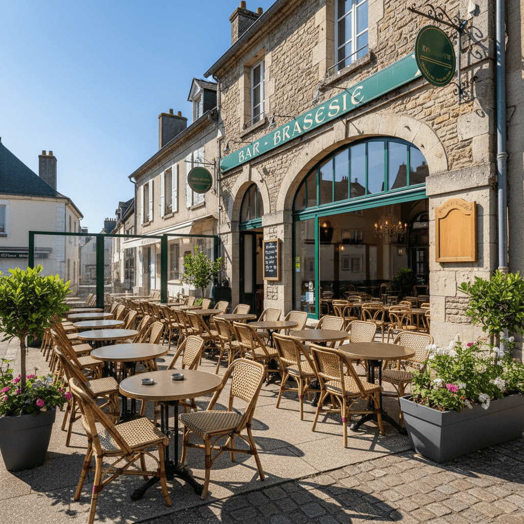Bar-brasserie à Les Achards : terrasse - licence IV - Image 1