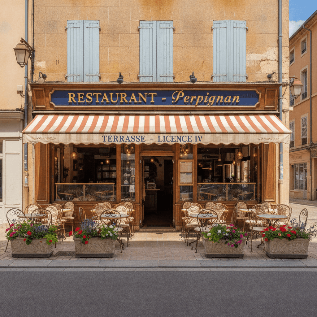 Restaurant à Perpignan : terrasse - licence IV - Image 1