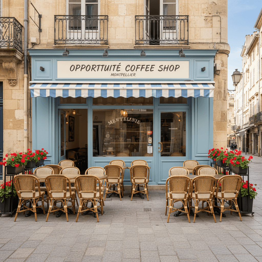 Snack 78m² à Montpellier : terrasse - cuisine équipée